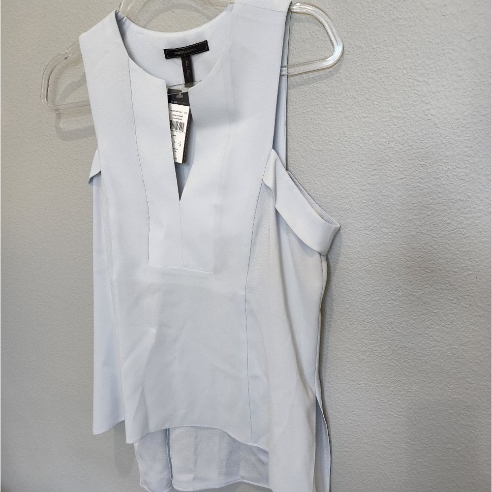 NWT BCBG Vicky woven blue top - Picture 2 of 4